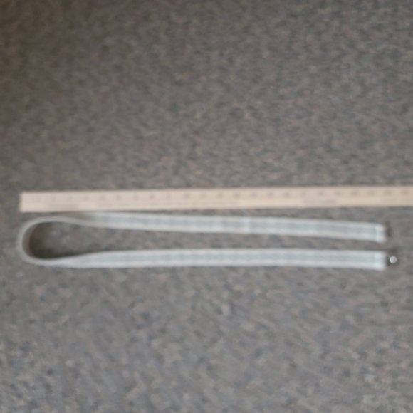 1" Sage and Cream Woven Canvas Belt - Picture 2 of 5